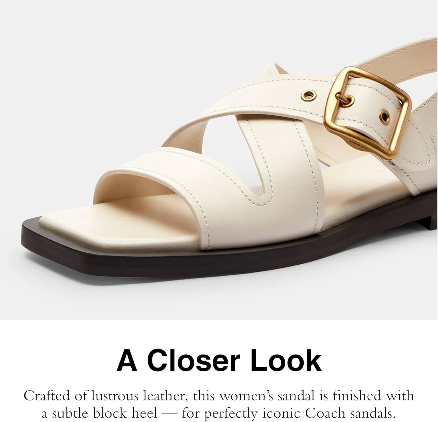 Coach Women's Archival Buckle Flat Sandal Platform