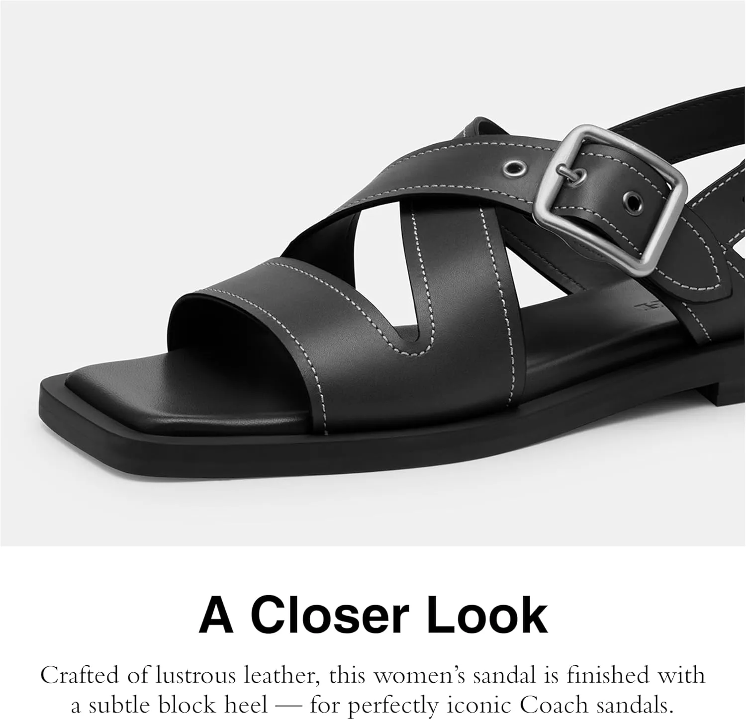 Coach Women's Archival Buckle Flat Sandal Platform