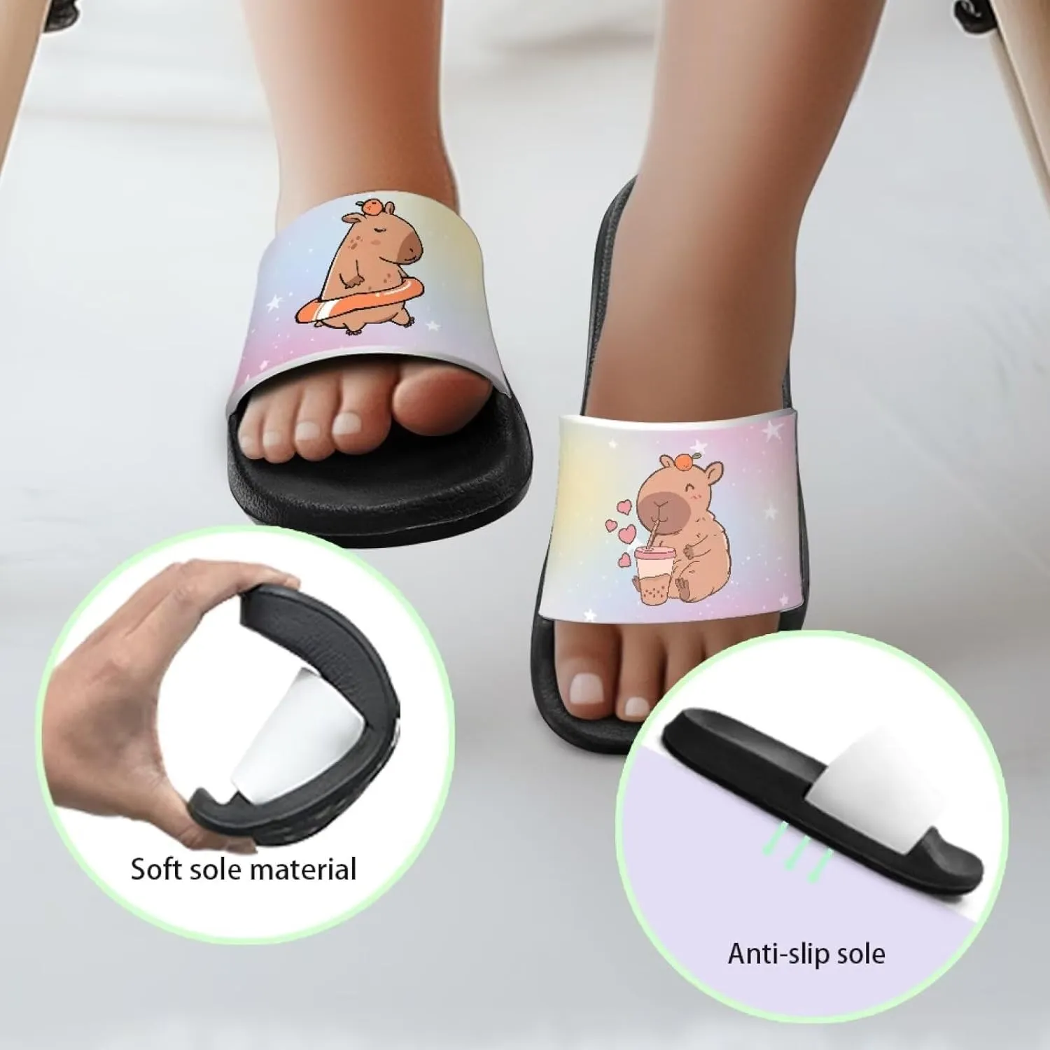 Comfortable Girls Sandals Toddler Kids Shower Shoes Summer Slippers Girls Flip Flops