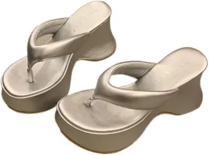 Corporate Goth Shoes Goth Office Business Casual Women Wedge Slides Cute Kawaii Y2K Fashion Whimsy Grunge Alternative Flip Flops Sandals Rave Wedding Festival Birthday Gifts for Girls Summer Beach
