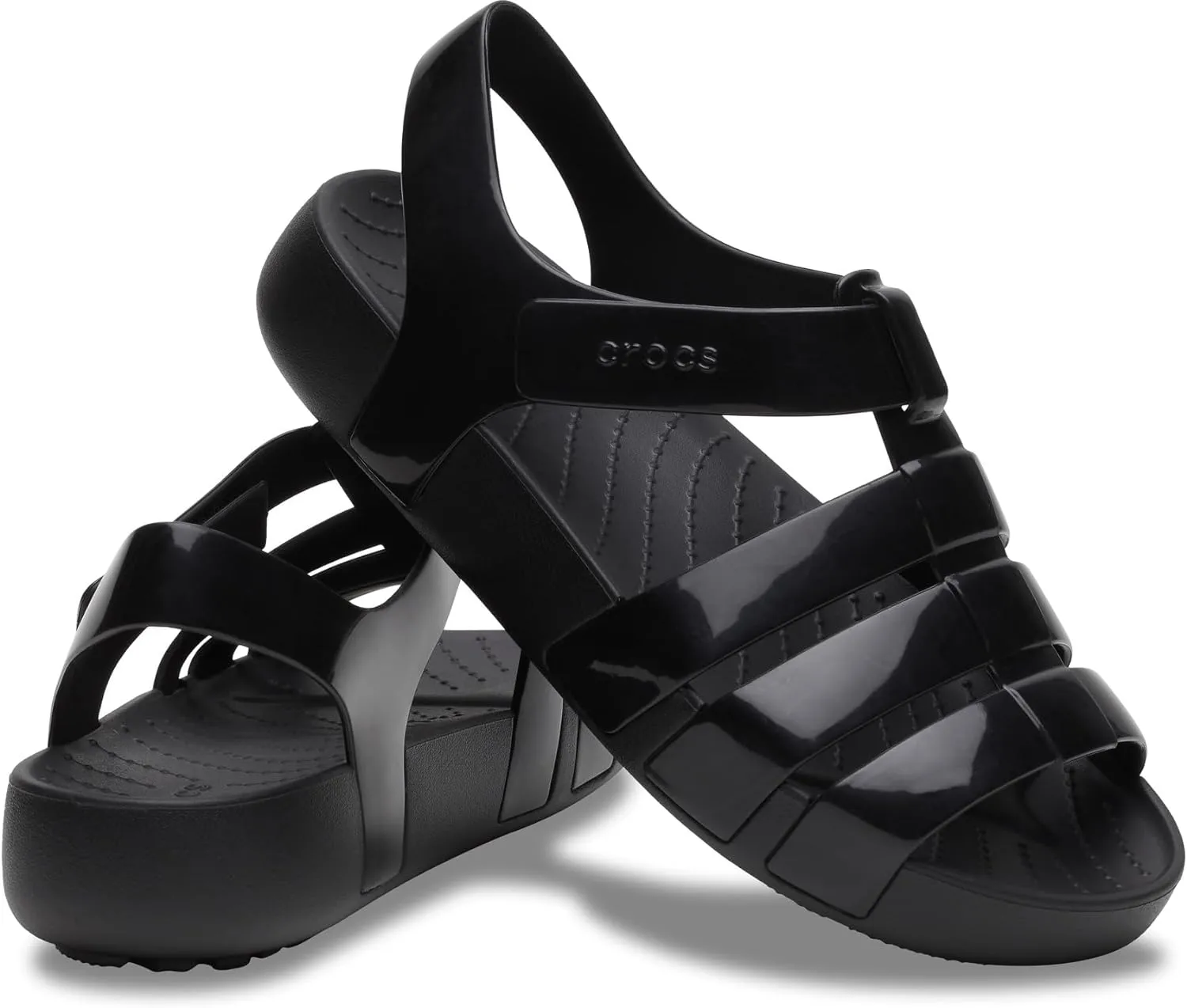 Crocs Isabella Sandals, Black, Numeric_12 US Unisex Little Kid