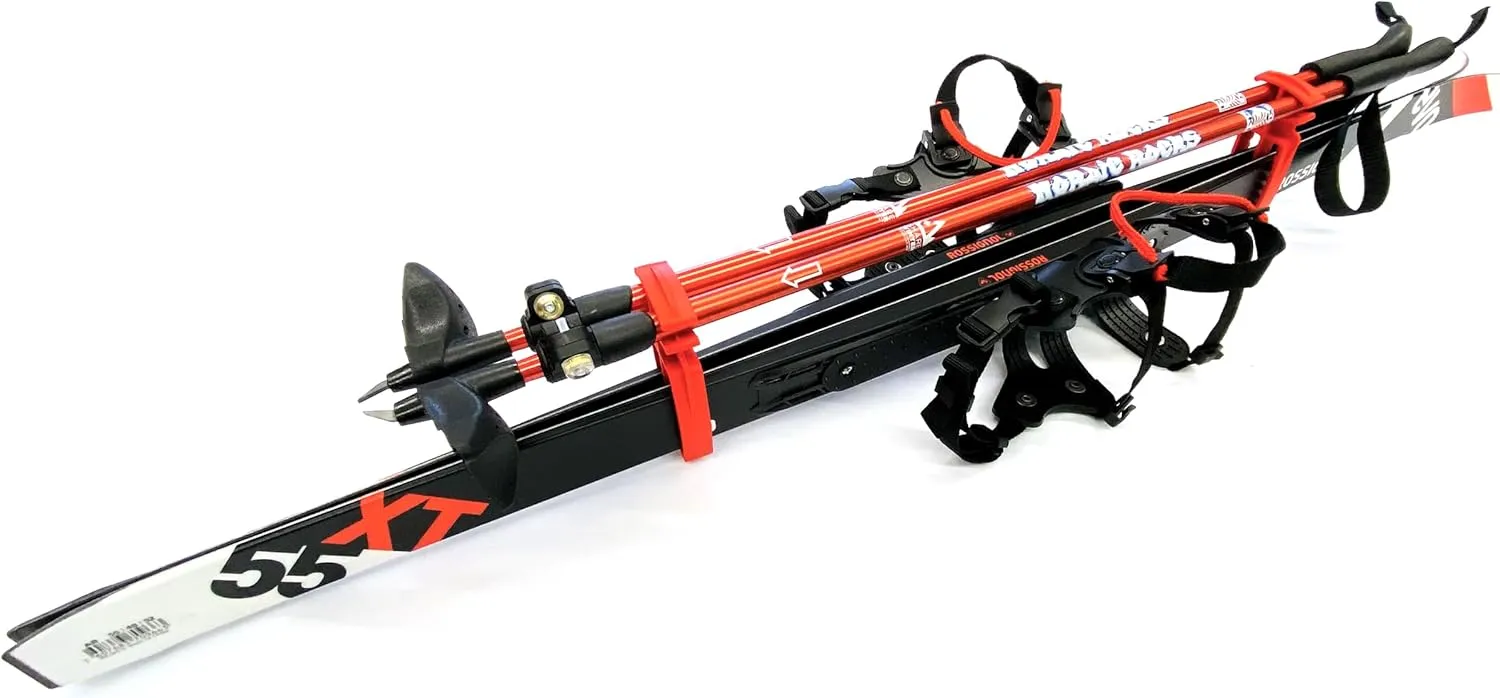 Cross Country Skis - NO Ski Boots Required - Step-in Bindings for ANY Winter Boot - Adjustable-Length XC Ski Poles, Classic Touring Equipment for Children and Youth NEW to Skiing