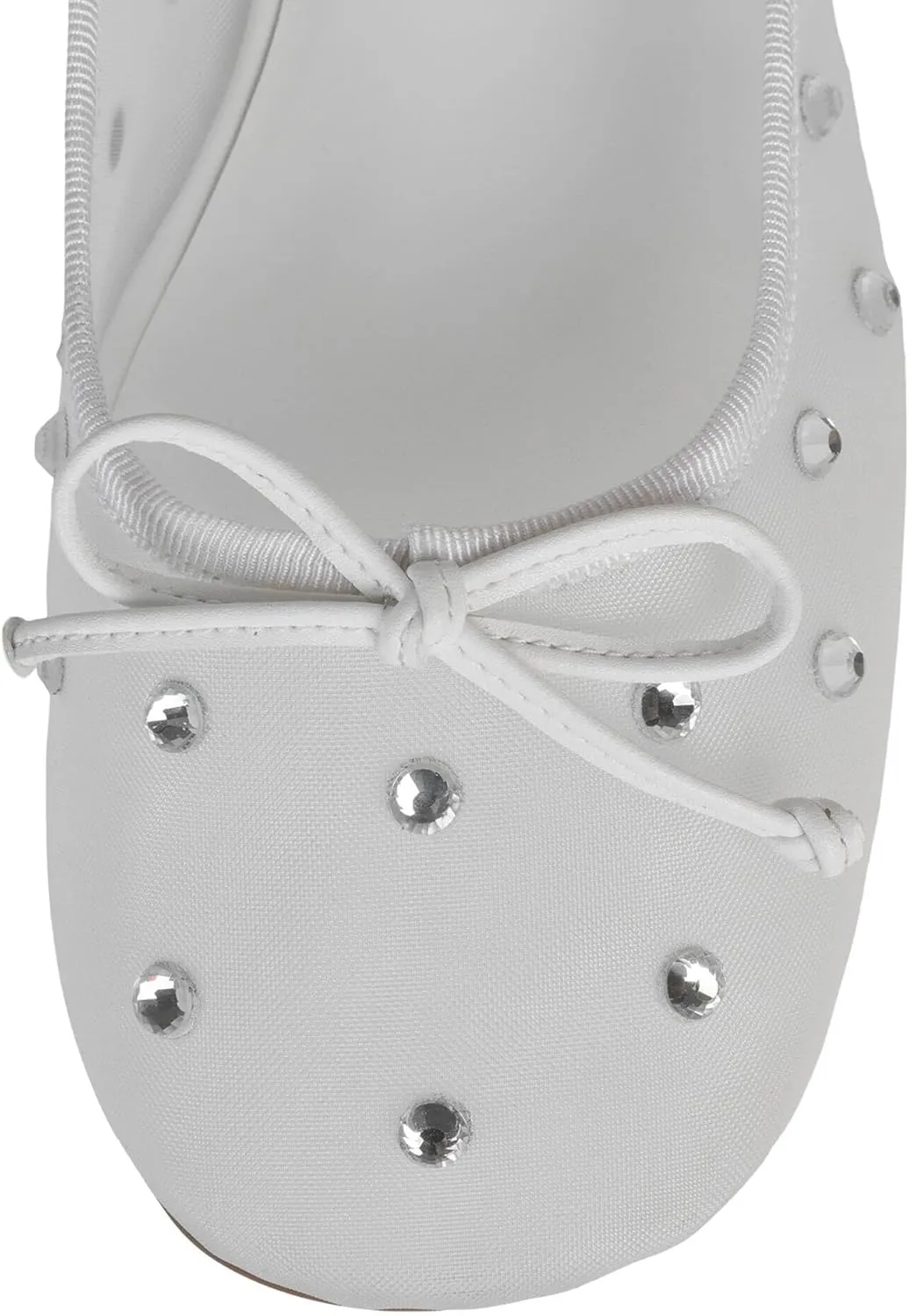 Crystal Mesh Ballet Flats for Women Stretch Band Snip Toe Ballerinas Flats Rhinestone Sparkly Mary Jane Flat Shoes