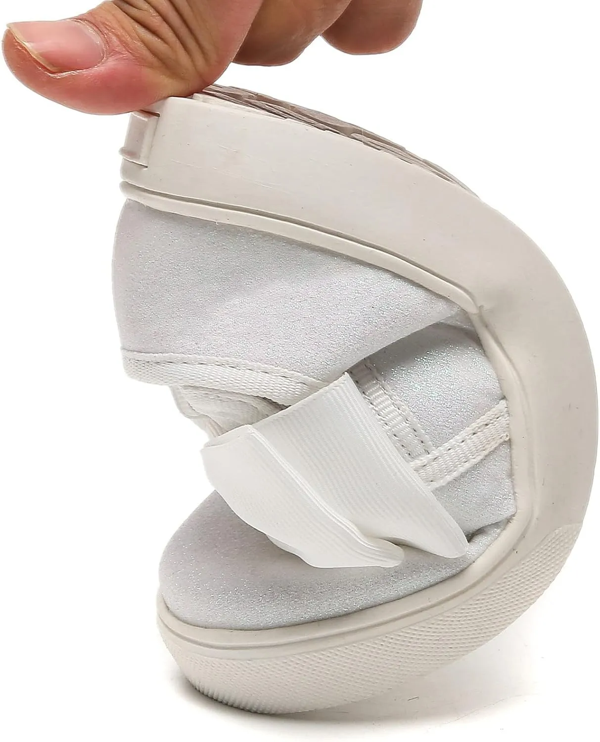 DADAWEN Girls Slip On Glitter Sneakers Cute Bow Lazy Tennis Shoes Loafers for Little Girls(Toddler/Little Kid/Big Kid)
