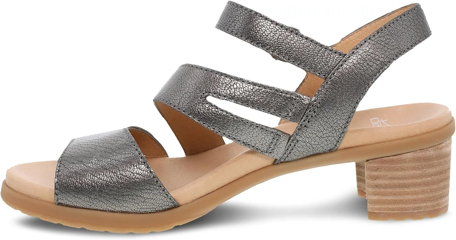 Dansko Tansy Multi-Strap Sandal for Women - A Subtle Heel and Memory Foam for All-Day Comfort - Unique Design for Easy Transition from Work to Evening