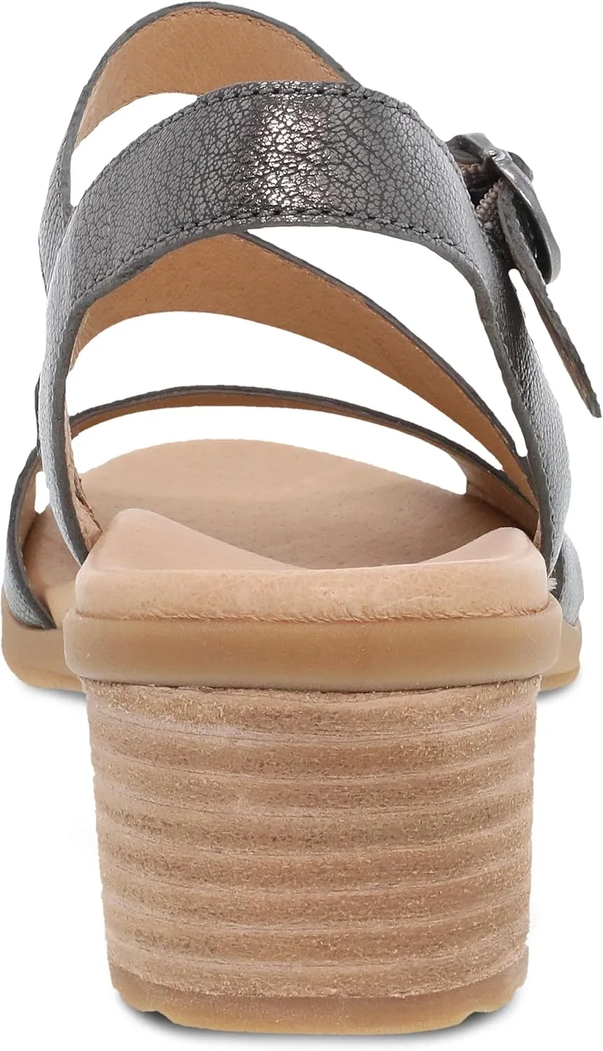 Dansko Tansy Multi-Strap Sandal for Women - A Subtle Heel and Memory Foam for All-Day Comfort - Unique Design for Easy Transition from Work to Evening
