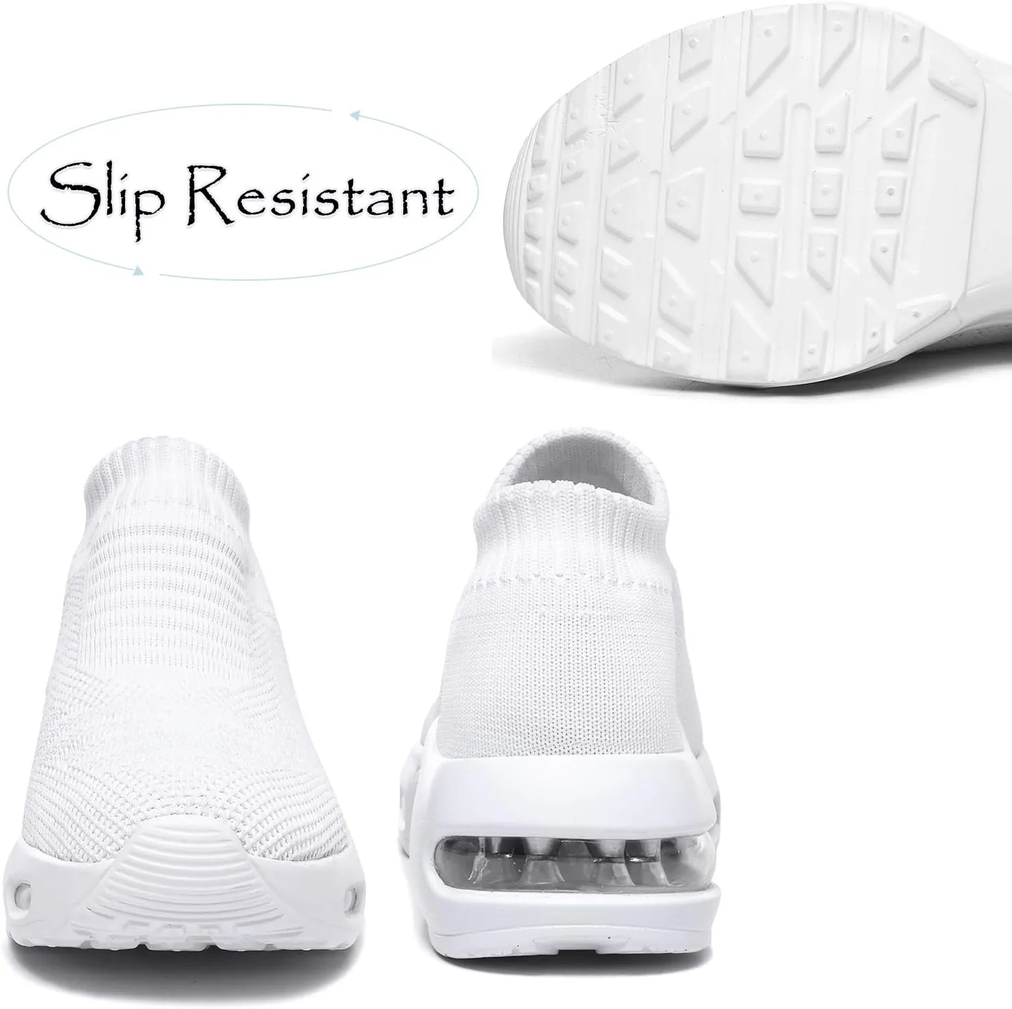 DimaiGlobal Women's Walking Shoes Sock Sneakers Slip On Comfort Mesh Fashion Cushion Lady Girls Modern Jazz Dance Easy Shoes Wedge Platform Loafers