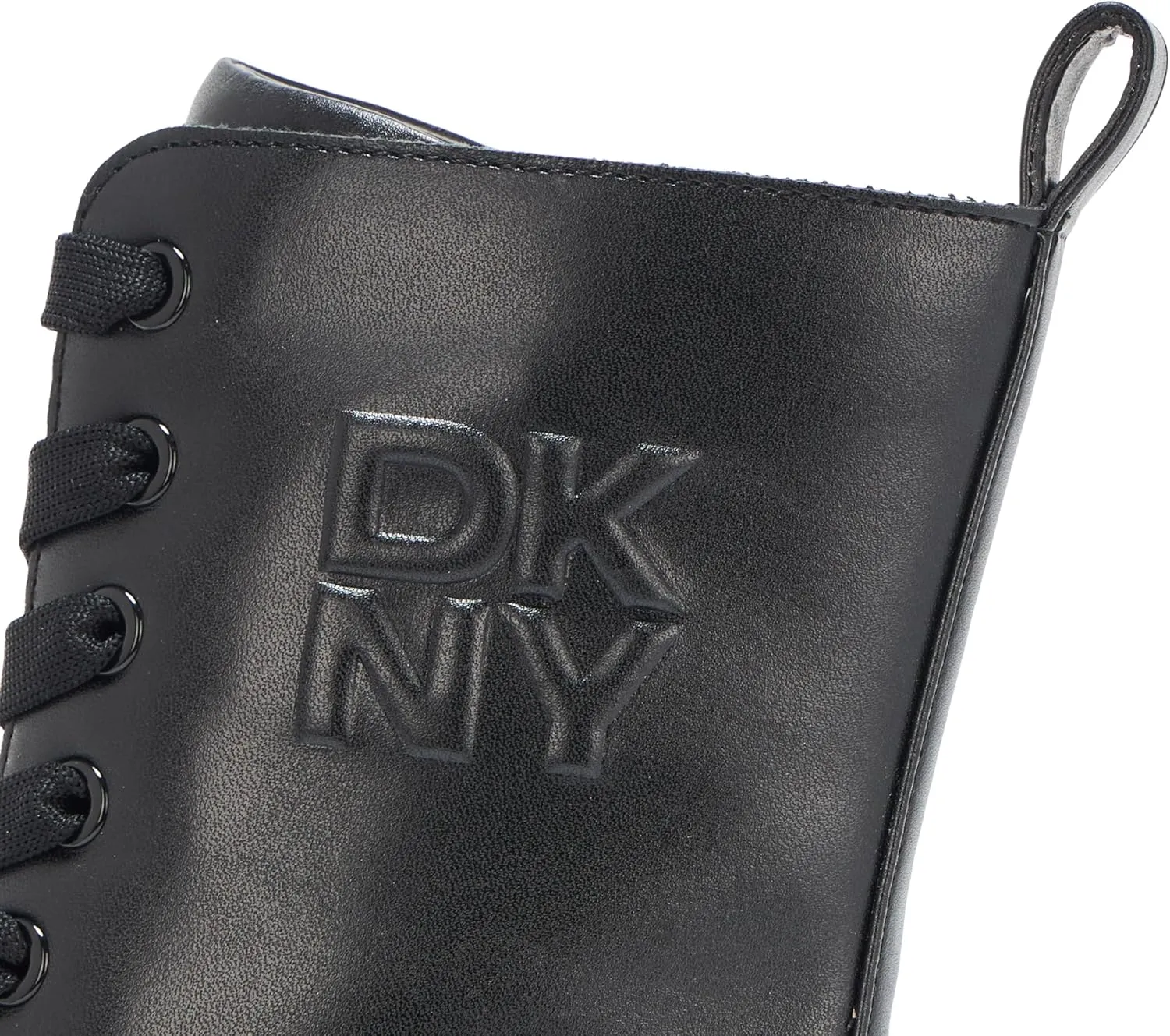 DKNY Women's Rommily Lace Up Combat Boot with Studs