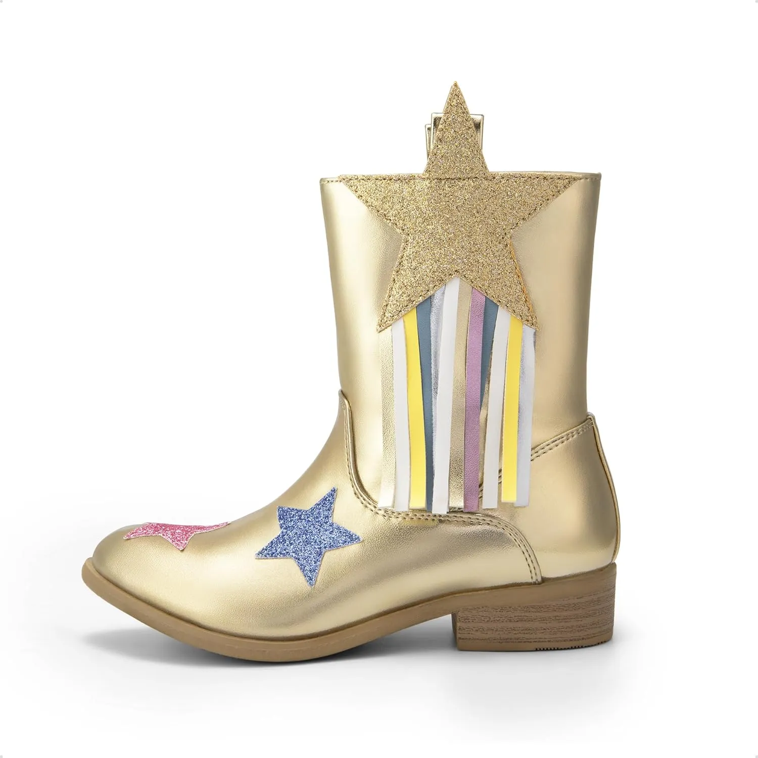 DREAM PAIRS Girls Cowgirl Cowboy Western Mid Calf Tassel Boots
