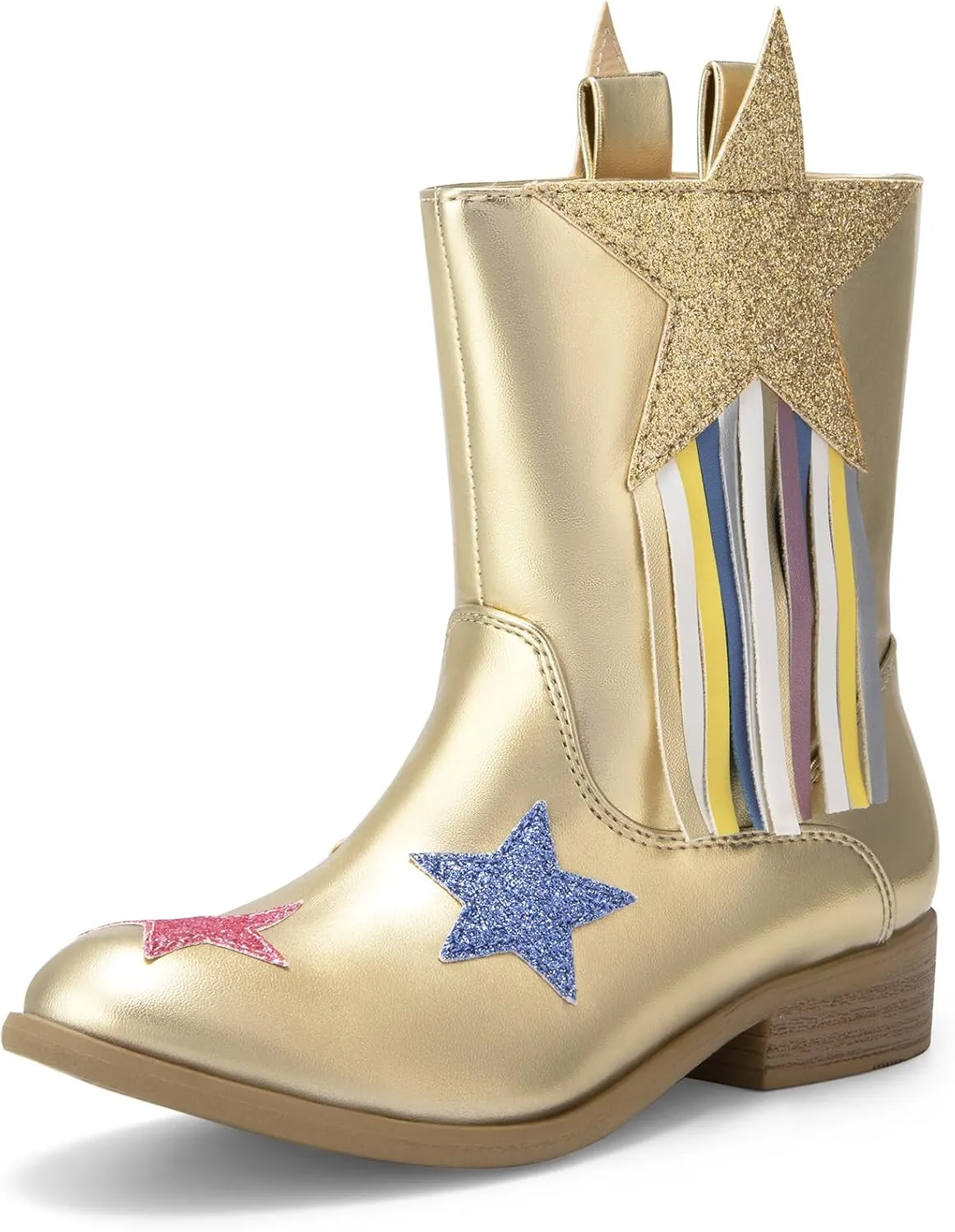 DREAM PAIRS Girls Cowgirl Cowboy Western Mid Calf Tassel Boots
