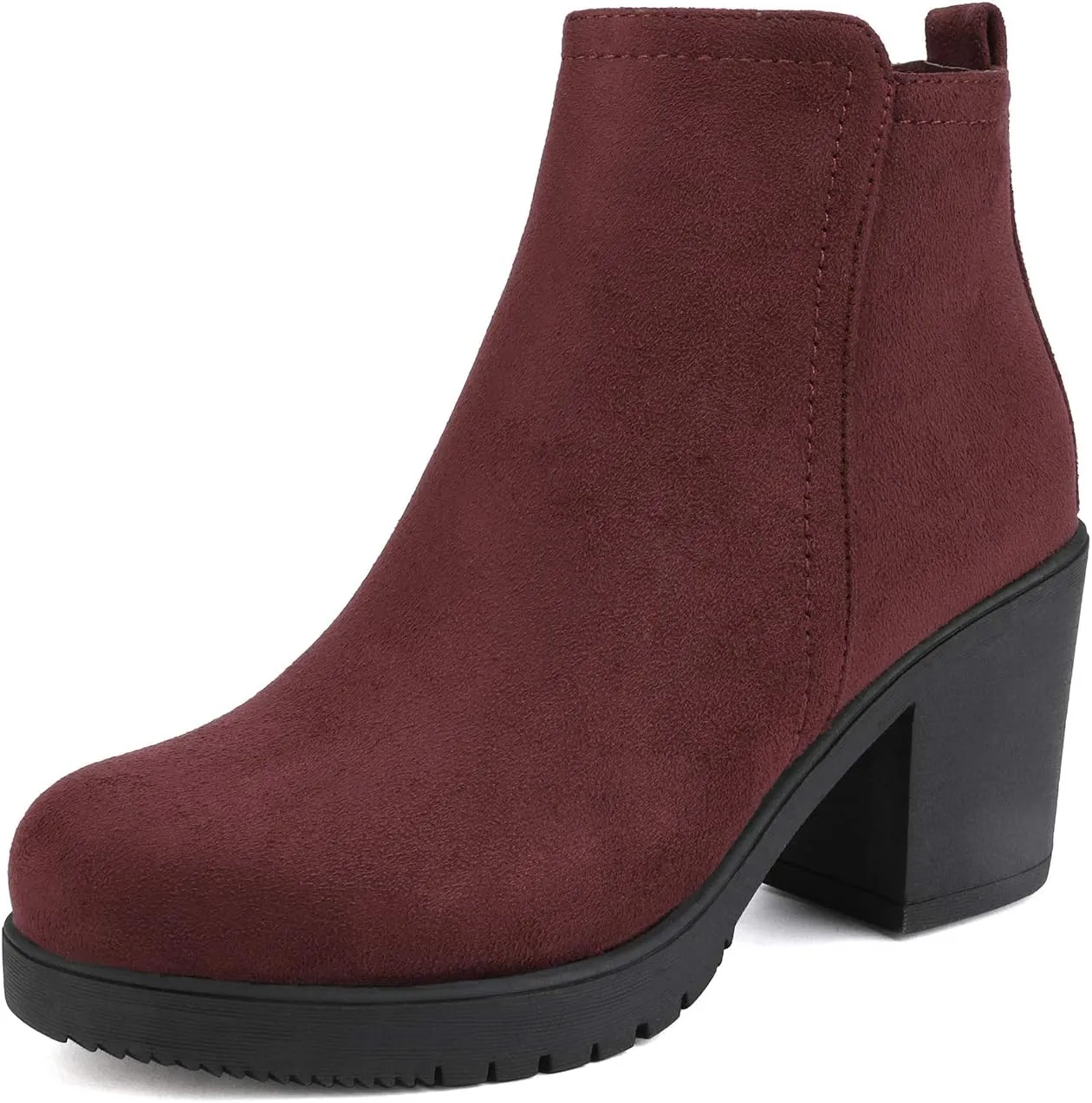 DREAM PAIRS Women's Ankle Boots Chunky Heel Platform Fall Heeled Short Booties Shoes
