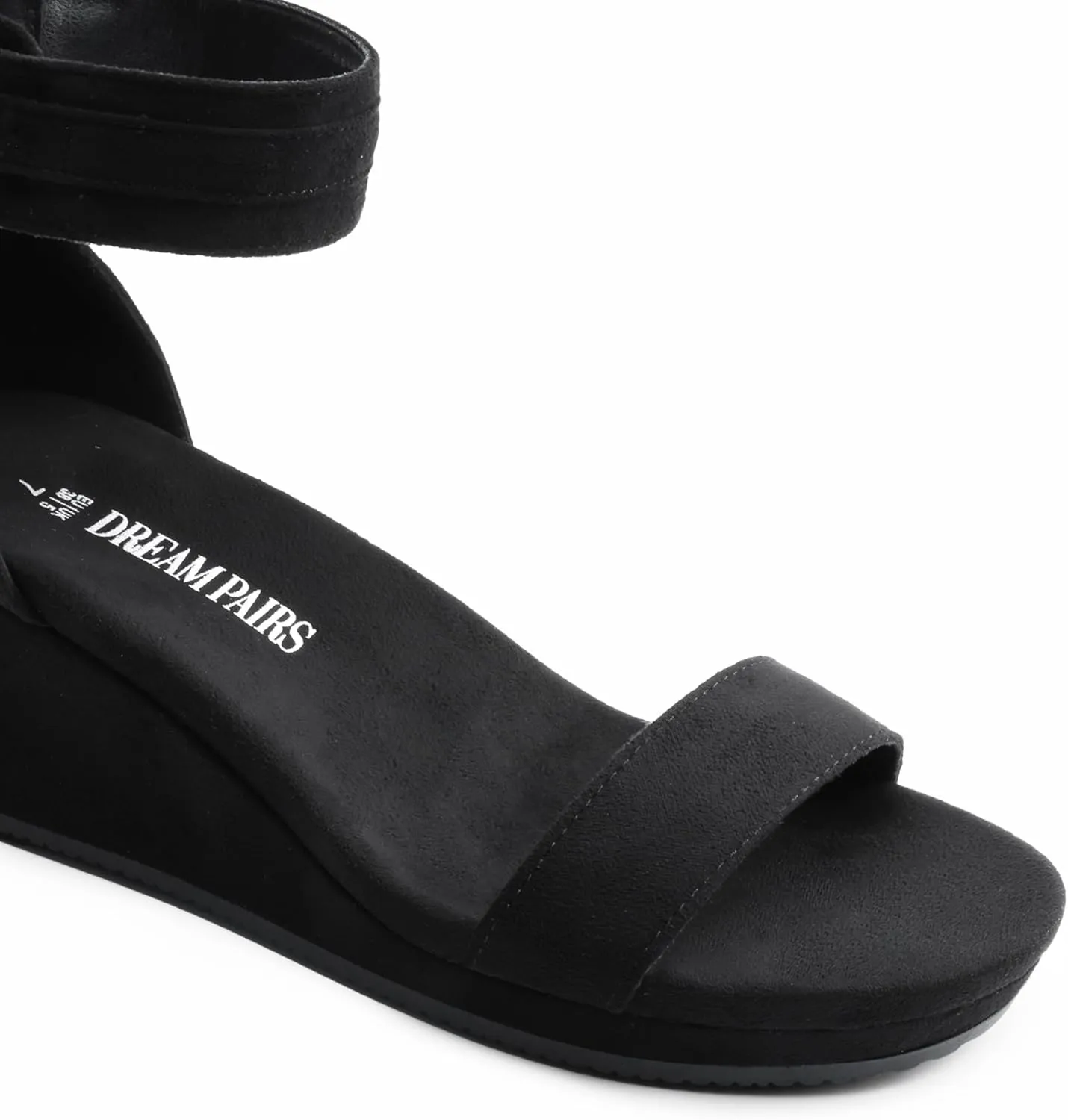 DREAM PAIRS Women's Open Toe Buckle Ankle Strap Platform Wedge Sandals Summer Shoes.
