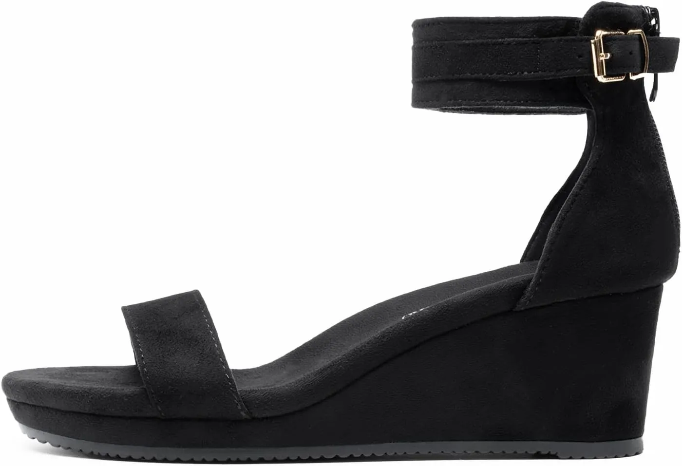 DREAM PAIRS Women's Open Toe Buckle Ankle Strap Platform Wedge Sandals Summer Shoes.