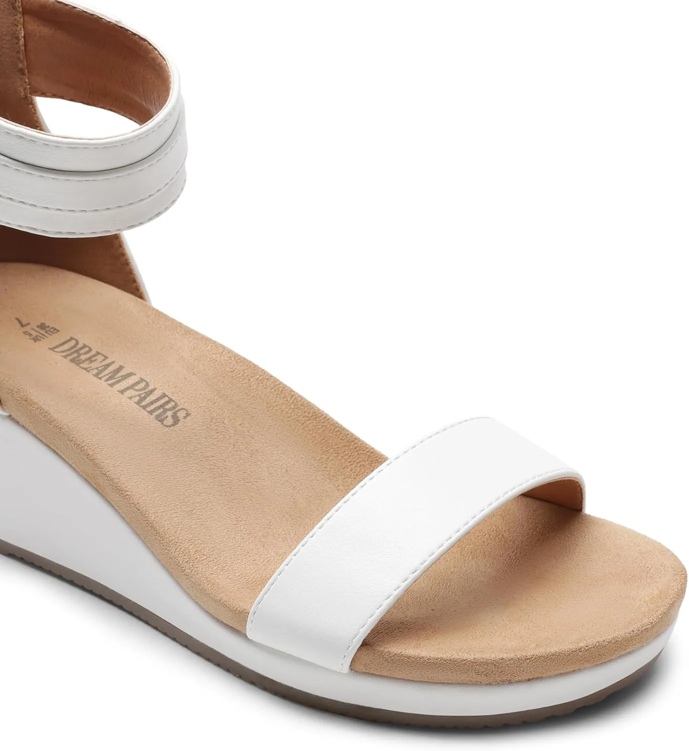 DREAM PAIRS Women's Open Toe Buckle Ankle Strap Platform Wedge Sandals Summer Shoes.