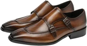 Dress Oxford Shoes for Men Dress Shoes Men Loafers Men Shoes Leather from Italy Double Monk Strap Shoes for Men