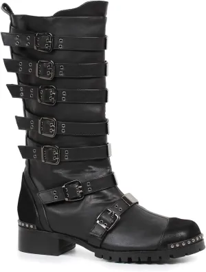 Ellie Shoes mens 158-punk Combat Boot, Black, L 12-13 Medium US
