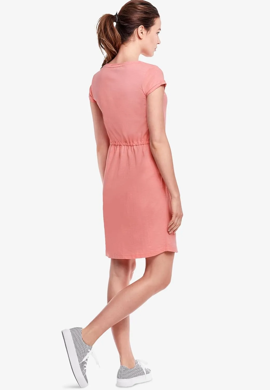 ellos Plus Size Knit Drawstring Dress