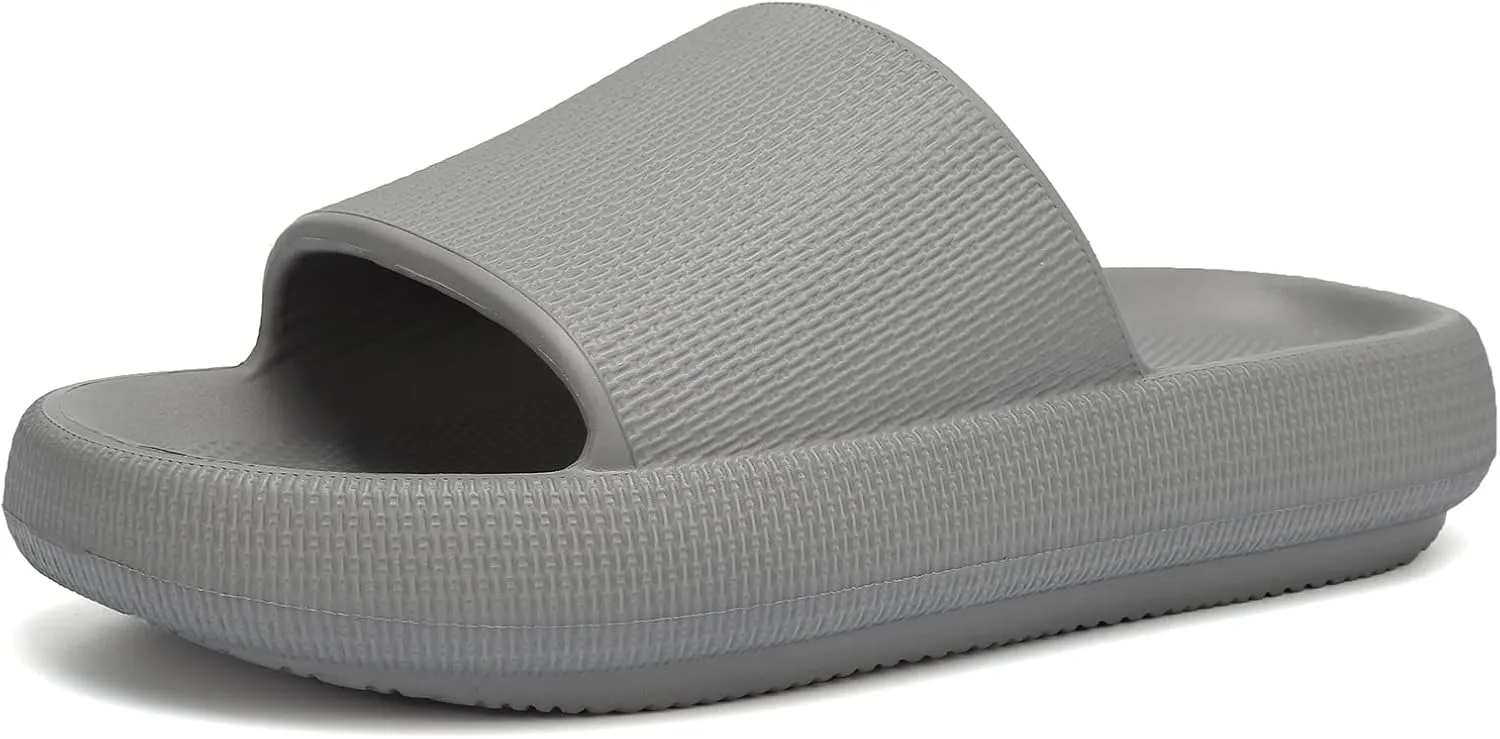 EQUICK Cloud Slides Pillow Slippers for Women and Men | Shower Slippers Bathroom Sandals | Ultra Soft | Cushioned Thick Sole | Indoor & Outdoor