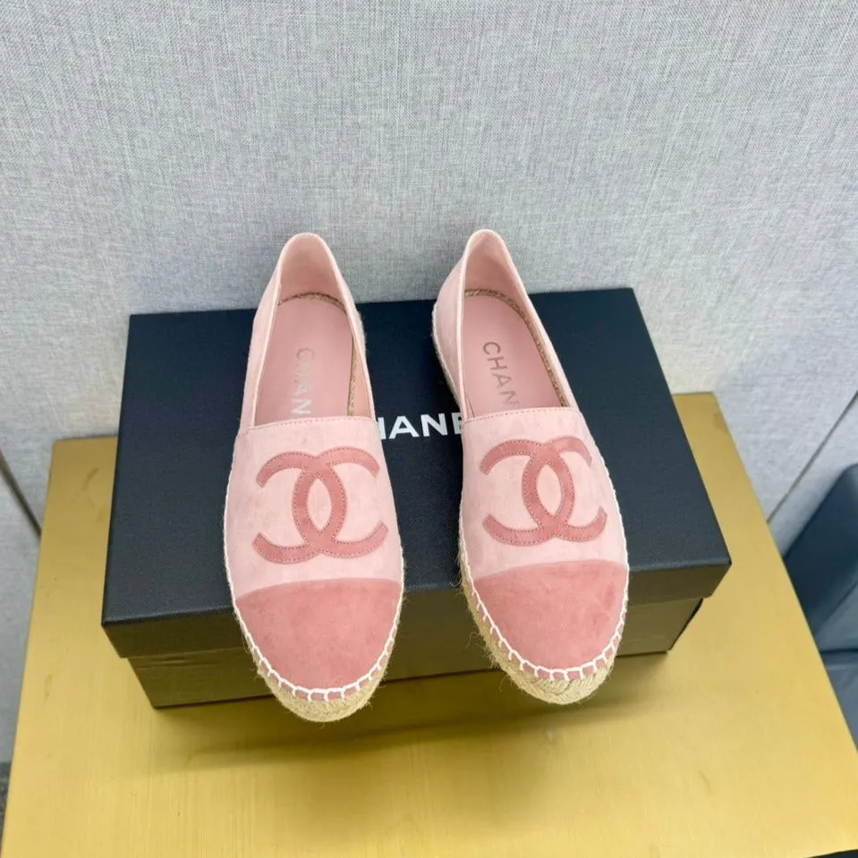espadrilles rose and dark pink suede