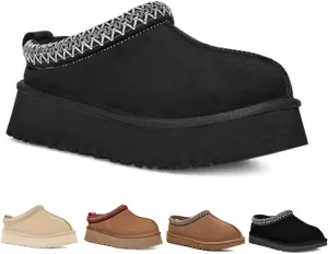 Fashion plush platform slippers for kids trend Mini Fleece Lined boots big kids Outdoor indoor slippers little kids Anti slip boots girl boys Short ankle boots Toddler