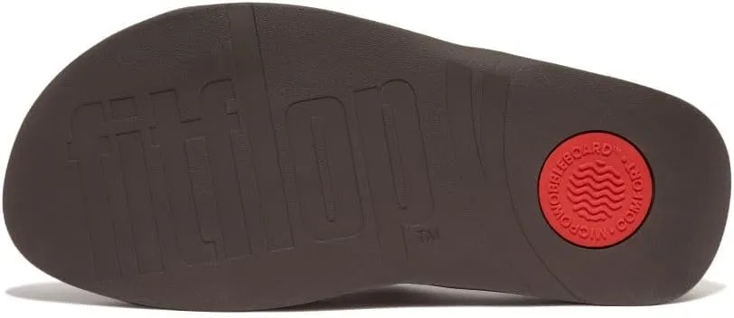 FitFlop Men's Surfer Webbing/Leather Cross Slides
