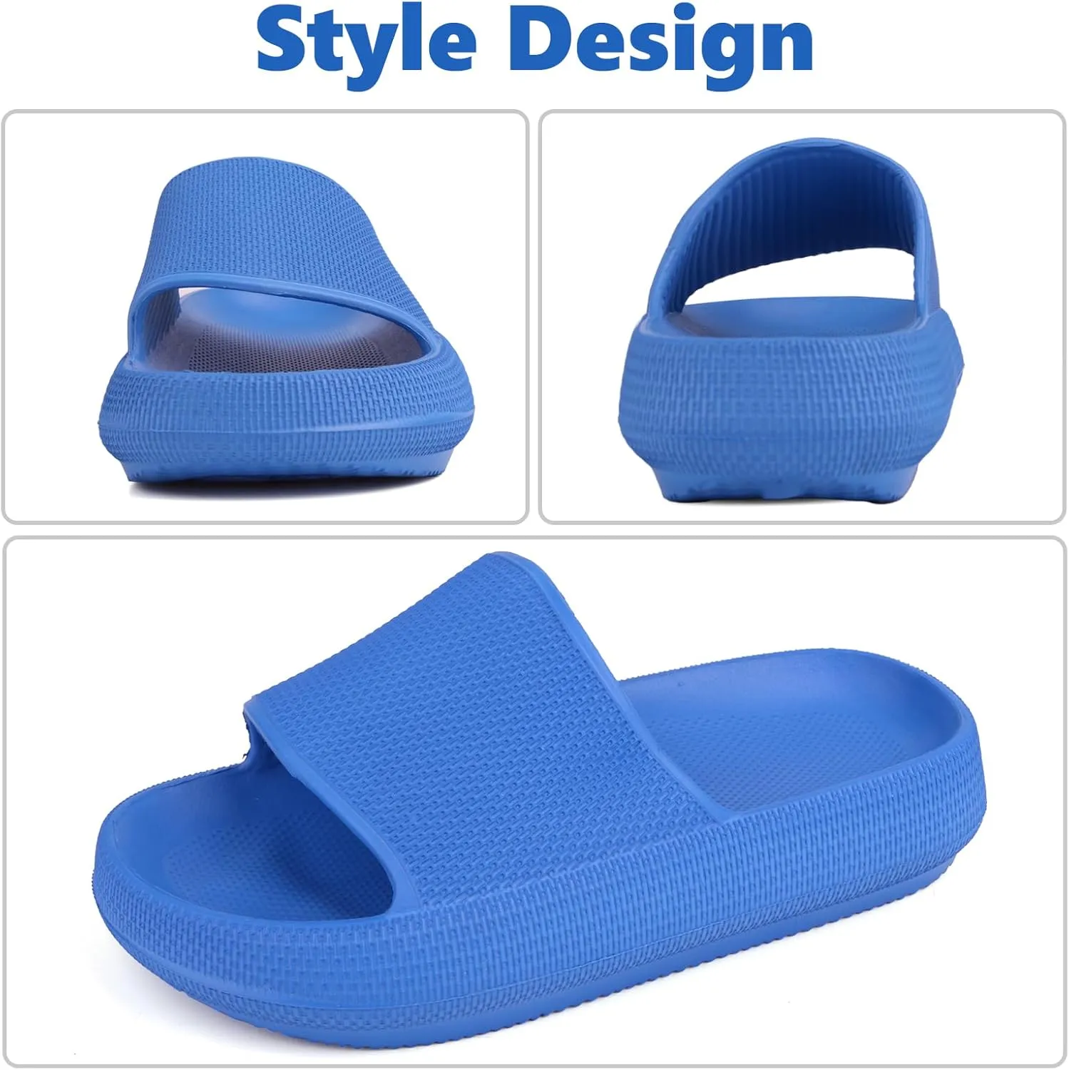 FJWYSANGU Kids Cloud Slides丨Boys Girls Bathroom Shower Sandals丨Open Toe Thick Sole Slip on Slippers丨Summer Non-slip Beach Pool Shoes