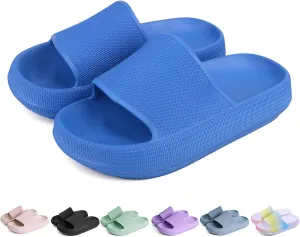 FJWYSANGU Kids Cloud Slides丨Boys Girls Bathroom Shower Sandals丨Open Toe Thick Sole Slip on Slippers丨Summer Non-slip Beach Pool Shoes
