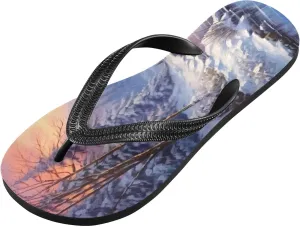 Flip Flop Sandal for Men Women Landscape Original Winter Summer Thong Sandal Beach Water Shoes,XS