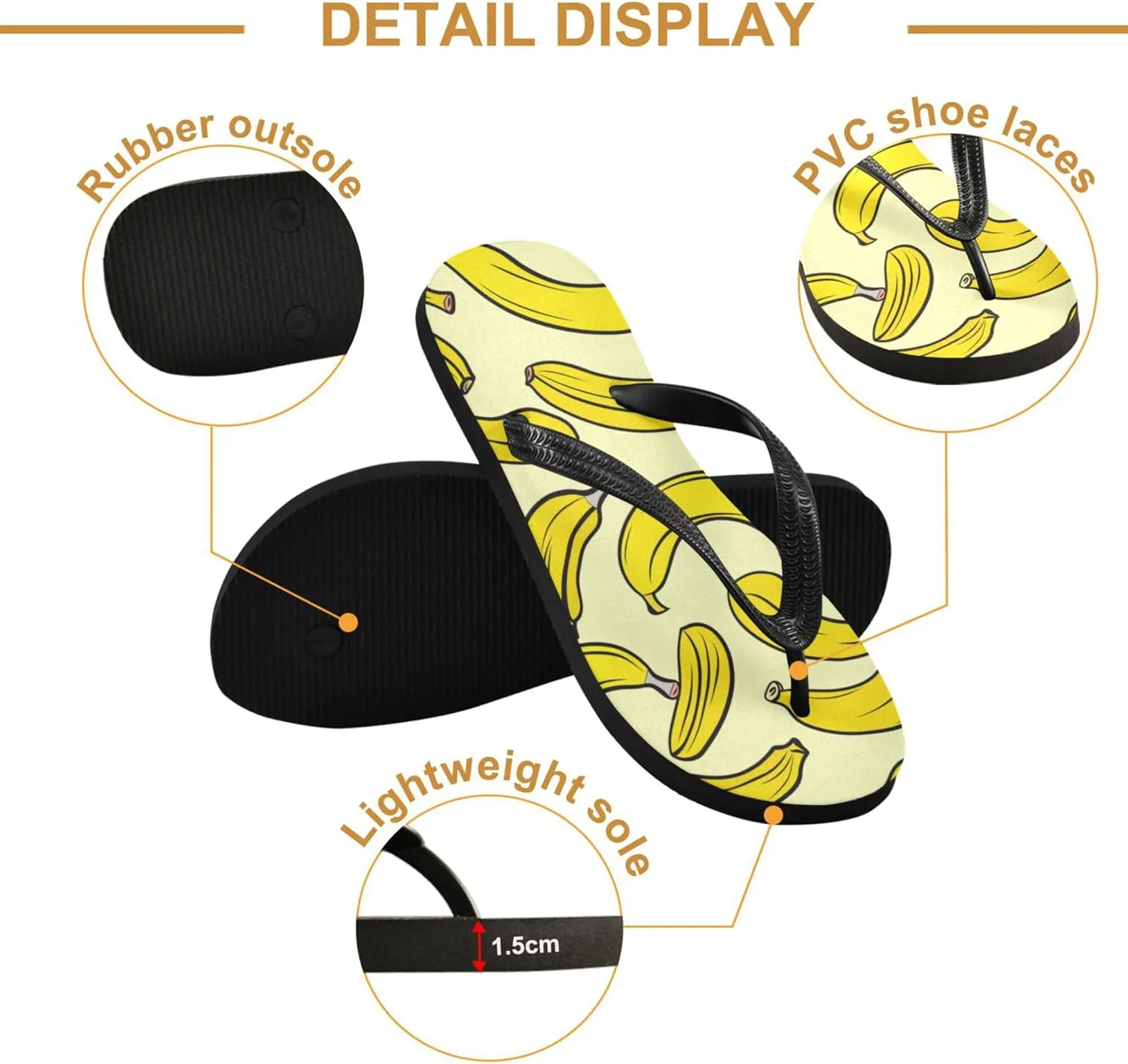 Flip Flops for Men Women Casual Summer Sandals Bathroom Shower Shoes