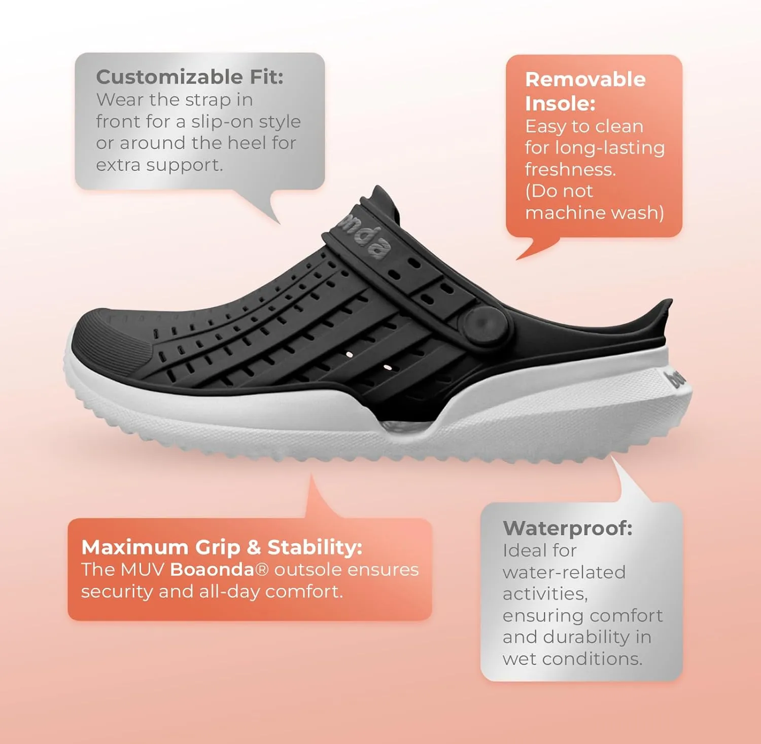 Flow - Clogs for Women | Comfortable Women’s Clogs for Everyday Use | Stylish & Durable Water Shoes | Women’s Sandals Made with Flexible Rubber | Garden Shoes with a Soft and Adaptive Fit