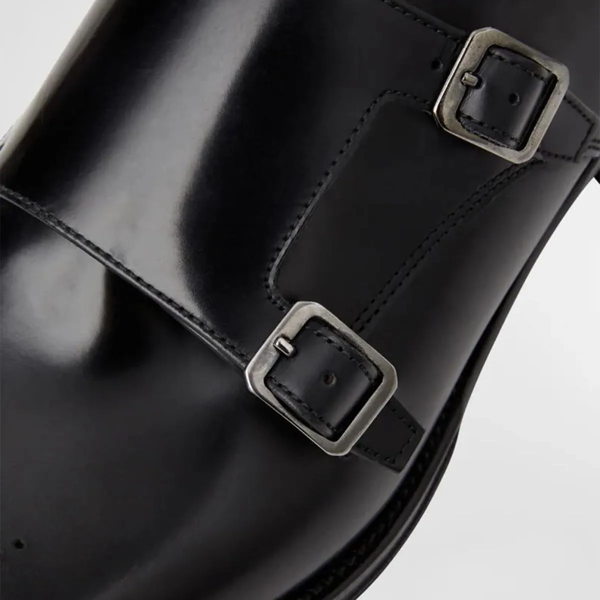 FSJ Men's Double Monk Strap Dress Loafers with Buckle, Comfortable and Breathable Round Toe Slip On Stacked Heels, Formal Business Shoes Size 4-16 US