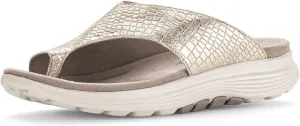 Gabor 46.812 - Sandals for Women - Platform Heel - Latex Outsole - Microfiber Lining - Suede Footbed Almond/Micro UK 7.5 (US Women's 10) B - Medium