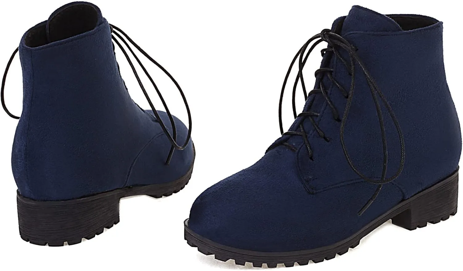 Gicoiz Women Round Toe Classic Combat Chukka Ankle Boots