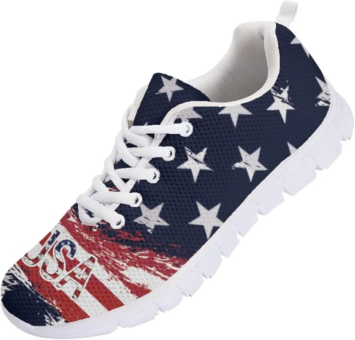 GIFTPUZZ Mens Lace Up Athletic Trainers Running Sneakers Wedge Breathable Gym Lightweight Sports Tennis Shoes