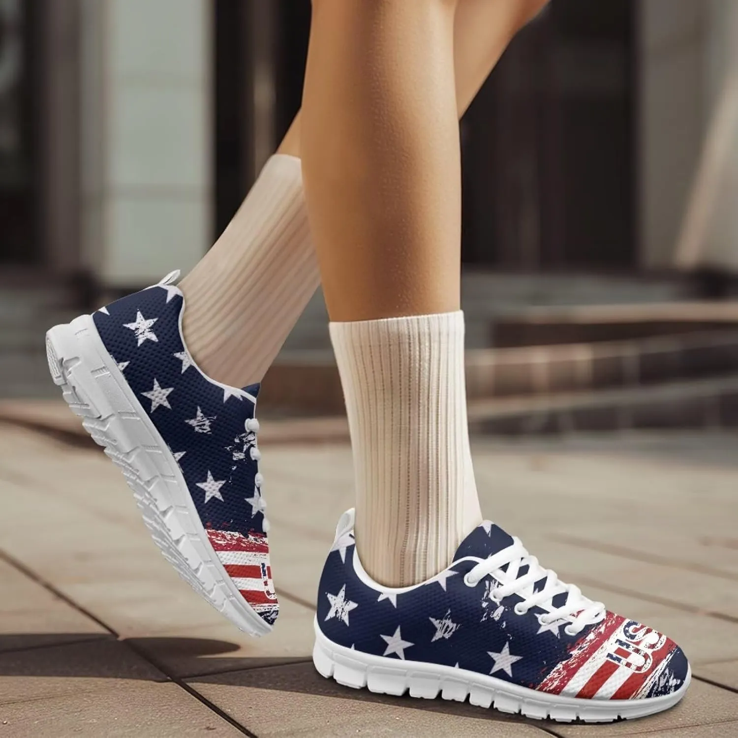 GIFTPUZZ Mens Lace Up Athletic Trainers Running Sneakers Wedge Breathable Gym Lightweight Sports Tennis Shoes