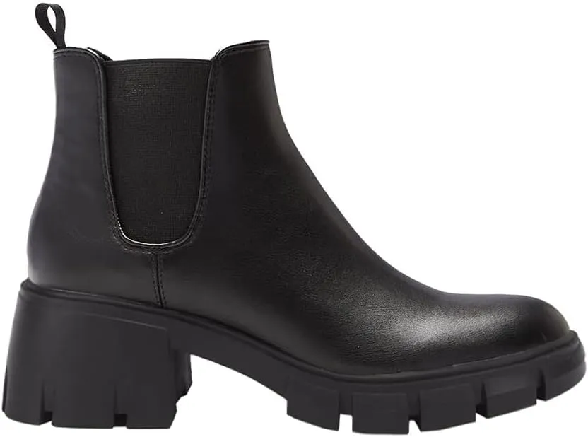 gihubafuil Women’s Chelsea Boots Fashion Platform Chunky Block Heels Slip On Combat Ankle Booties