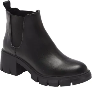 gihubafuil Women’s Chelsea Boots Fashion Platform Chunky Block Heels Slip On Combat Ankle Booties