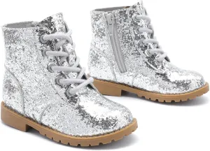 Girls Boots Glitter Dress Boots Cute Princess Shoes for Girl Girls Ankle Boots Toddler/Little Kid