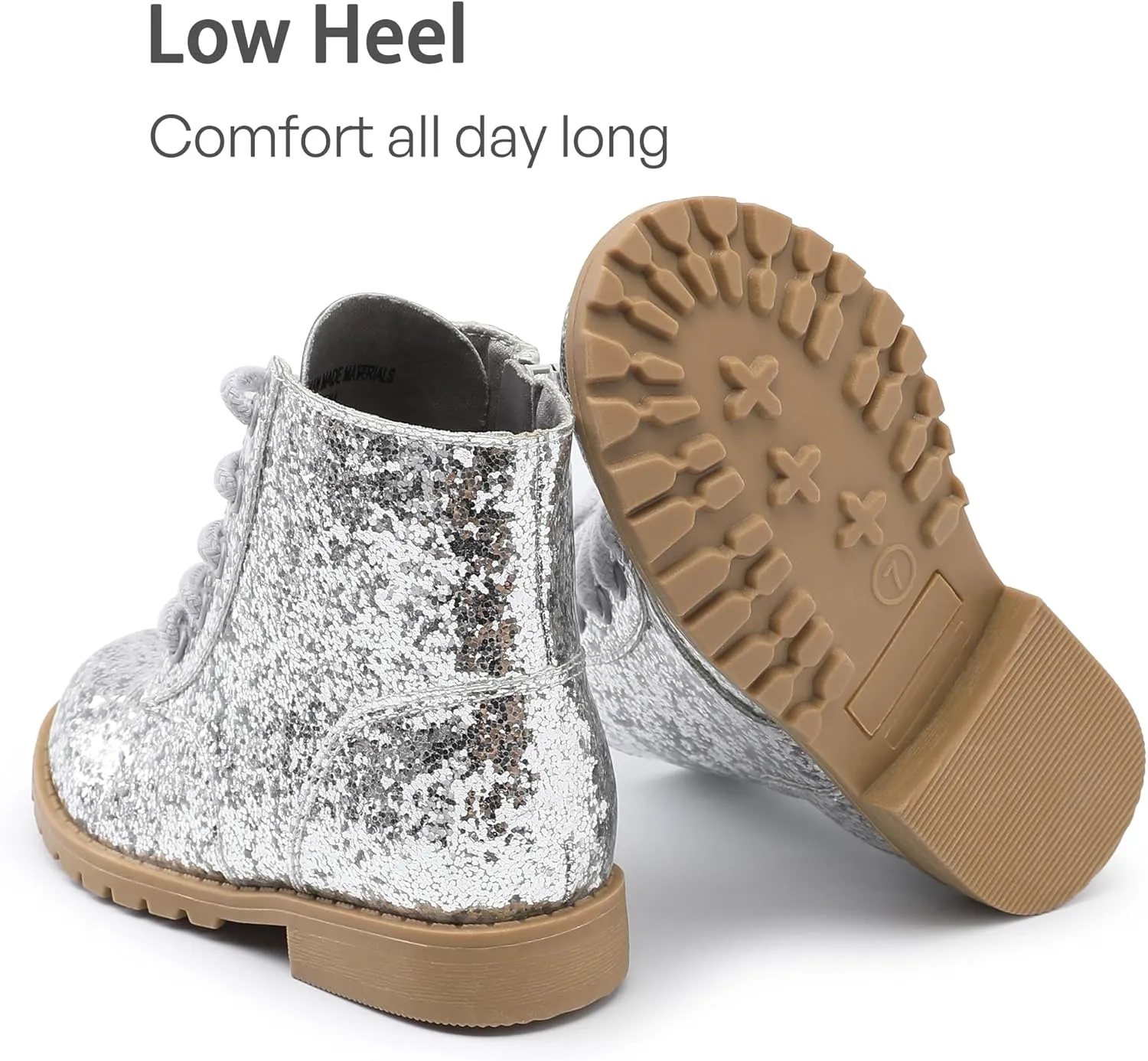 Girls Boots Glitter Dress Boots Cute Princess Shoes for Girl Girls Ankle Boots Toddler/Little Kid