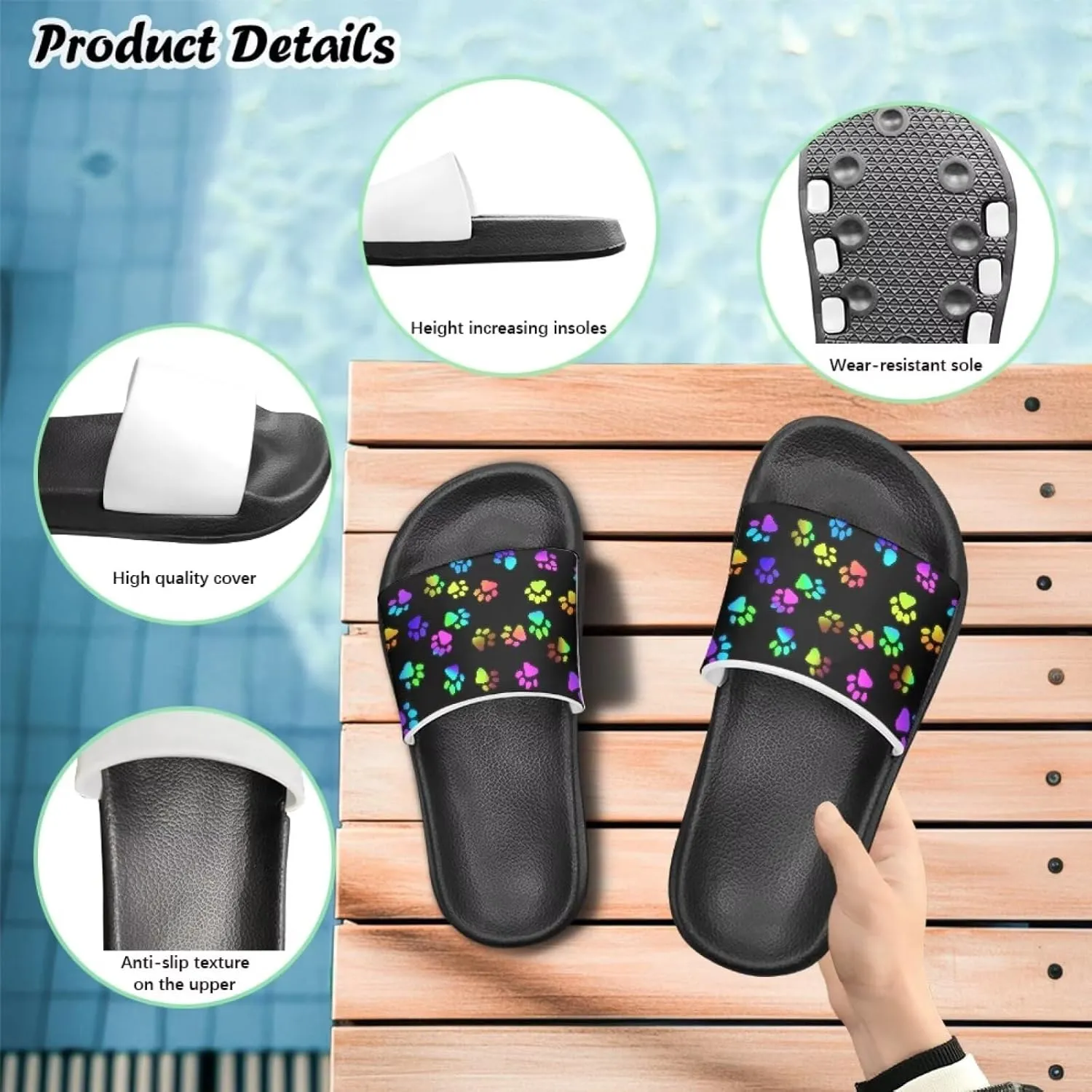 Girls Cloud Slides for Kids Cartoon Sandals Unisex Comfortable Non-slip Shower Shoes Thick Sole for Indoor & Outdoor Gifts