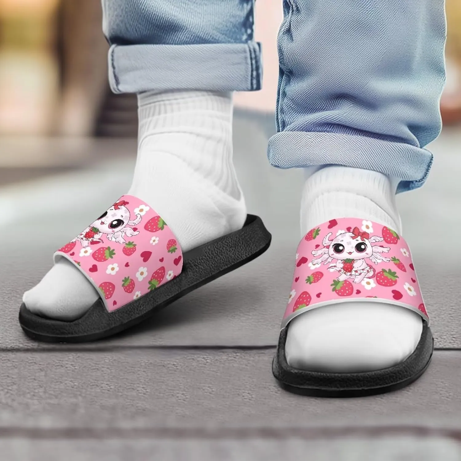 Girls Slides Cute Animal Pool Slides for Kids Summer Beach Shower Slide Sandals
