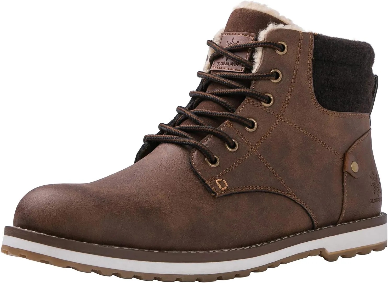 GLOBALWIN Men's Moc Toe Winter Combat Boots