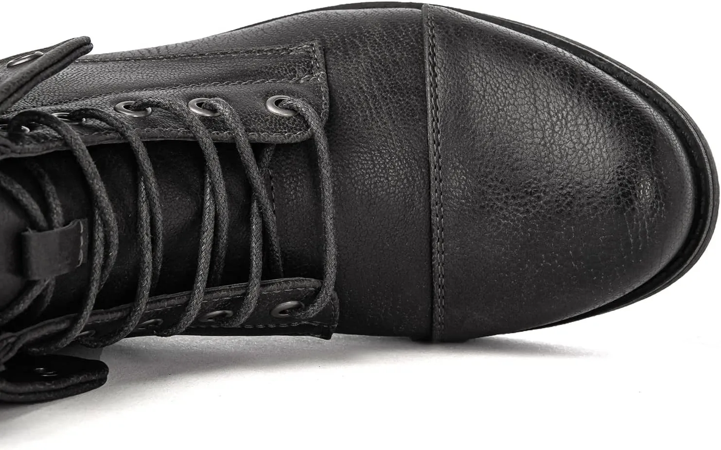 GLOBALWIN Women's Fashion Low Heels Lace Up Ankle Boots