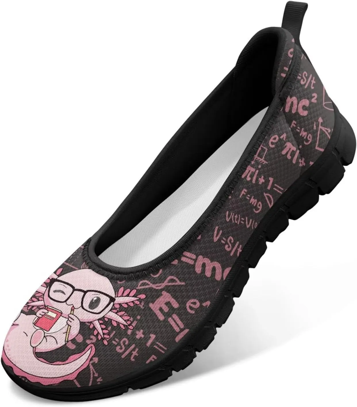 GOSTONG Women's Flats Round Toe Slip On Flats Shoes Casual Dress Shoes Breathable Non-Slip Travel Walking Shoes Black Sole Size 6-11