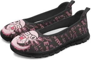 GOSTONG Women's Flats Round Toe Slip On Flats Shoes Casual Dress Shoes Breathable Non-Slip Travel Walking Shoes Black Sole Size 6-11