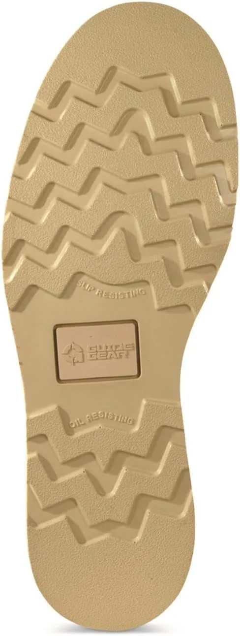 Guide Gear Wedge 10” Wellington Work Boots for Men, Mid-High, Leather Shoes, Moisture-Wicking Lining