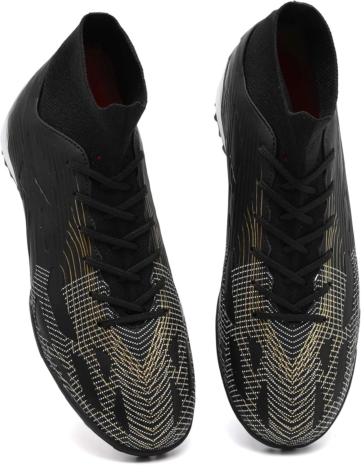 HaloTeam Men's Soccer Shoes Cleats Professional High-Top Breathable Athletic Football Boots for Outdoor Indoor TF/AG 3US-11US