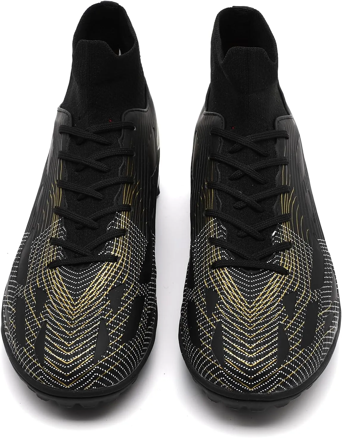 HaloTeam Men's Soccer Shoes Cleats Professional High-Top Breathable Athletic Football Boots for Outdoor Indoor TF/AG 3US-11US