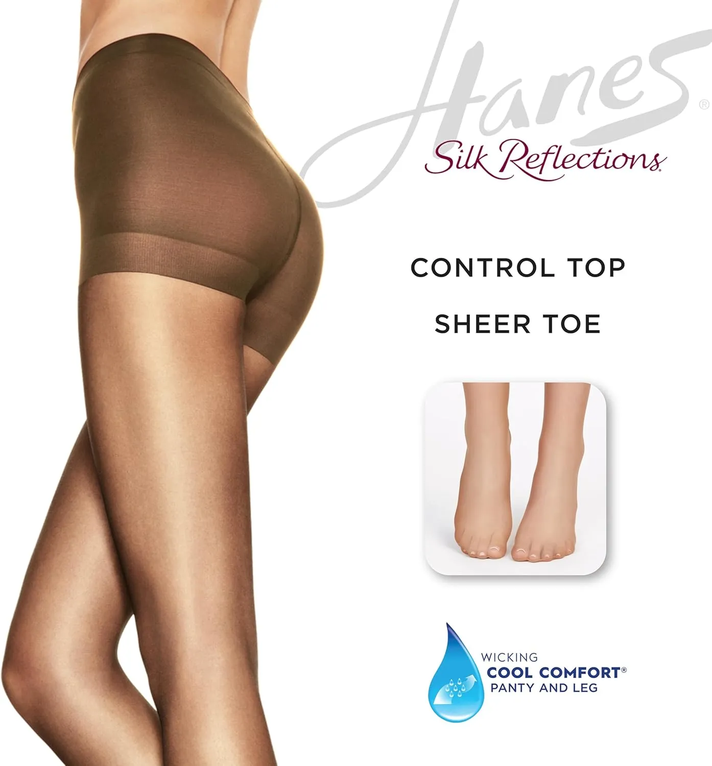 Hanes womens Silk Reflections Ultra Sheer Pantyhose With Run Resist