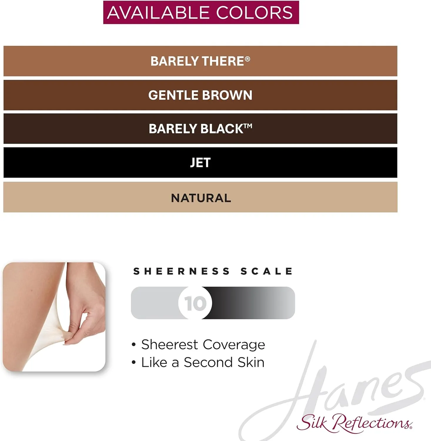 Hanes womens Silk Reflections Ultra Sheer Pantyhose With Run Resist